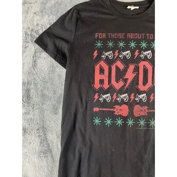 mens ACDC shirt black For Those About to Rock missing tag medium excellent cond - Picture 9 of 10